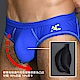 美國Andrew Christian Shock運動軟墊型藍色三角泳褲 product thumbnail 1