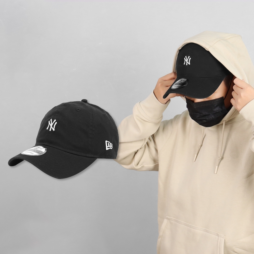 New Era 帽子9TWENTY Mini MLB 男女款黑紐約洋基基本款棒球帽老帽 