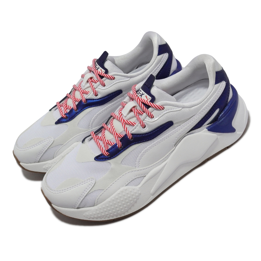 Puma 休閒鞋 RS-X3 X-Mas Edition 女鞋 海外限定 緩震 彈性 透氣 穿搭推薦 白 藍 38017401