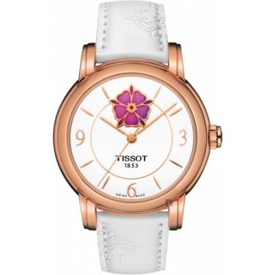 TISSOT 天梭 官方授權 Lady Heart 花朵鏤空機械女錶 送禮首選-36mm T0502073701705