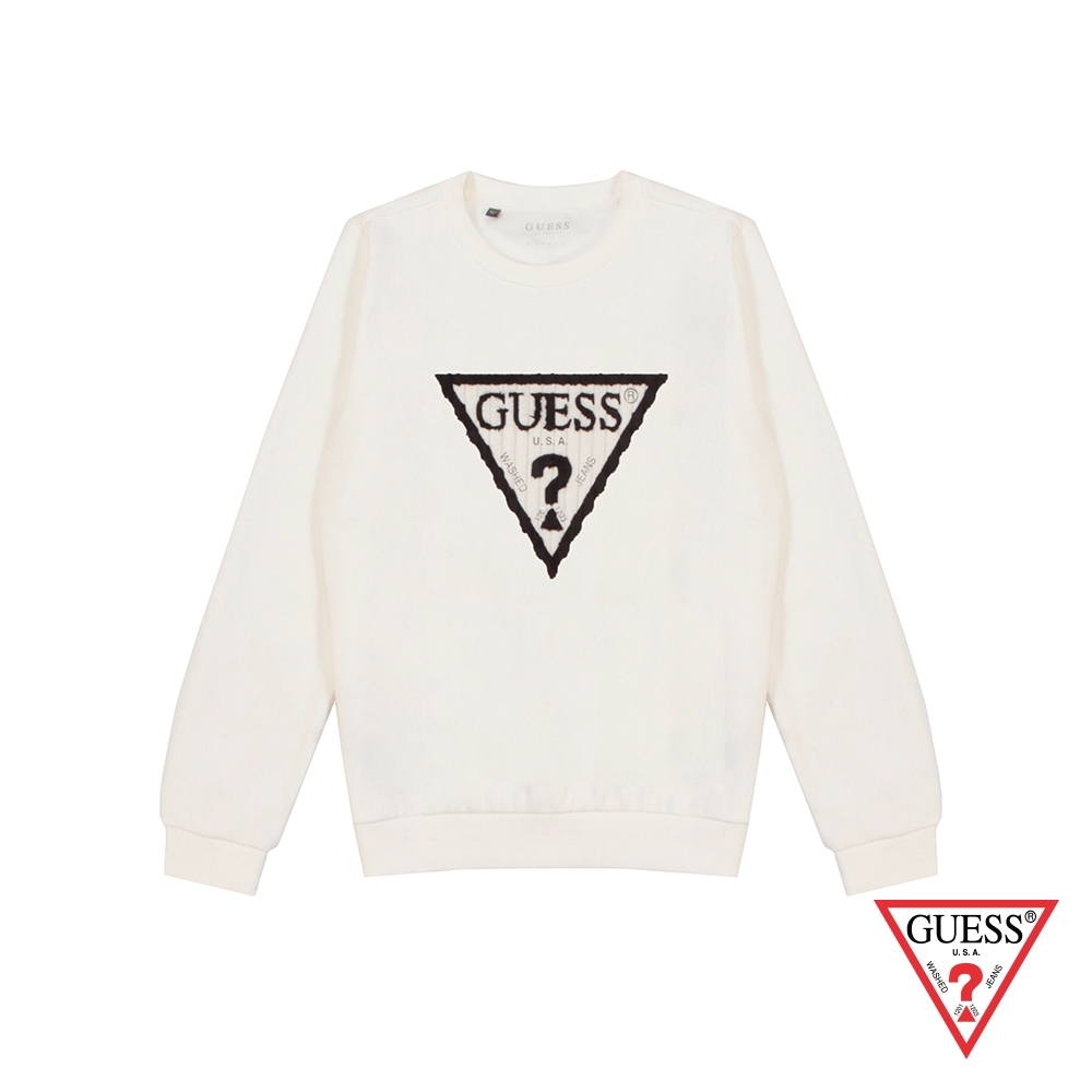 GUESS-女裝-經典刺繡LOGO長袖上衣-白原價2990 | 襯衫| Yahoo奇摩購物中心