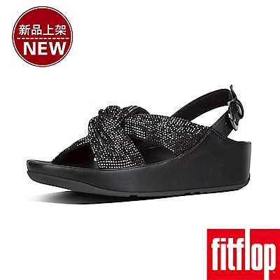 FitFlop TWISS CRYSTAL BACK-STRAP-黑色