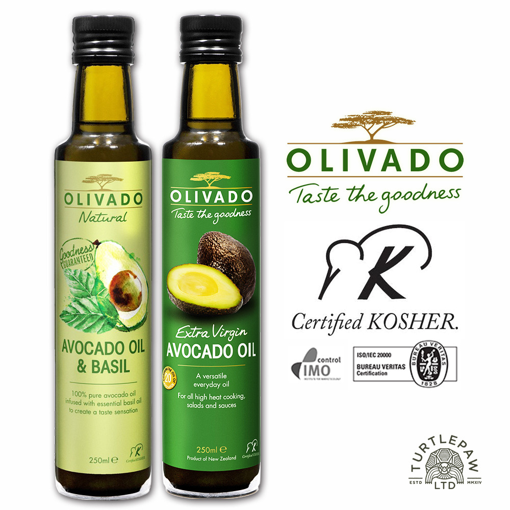 【Olivado】紐西蘭原裝進口酪梨油-冷壓/羅勒風味(250毫升/瓶)