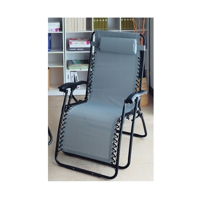 AS DESIGN 雅司家具-妮特灰色無段式加寬透氣休閒椅-70×103×109公分