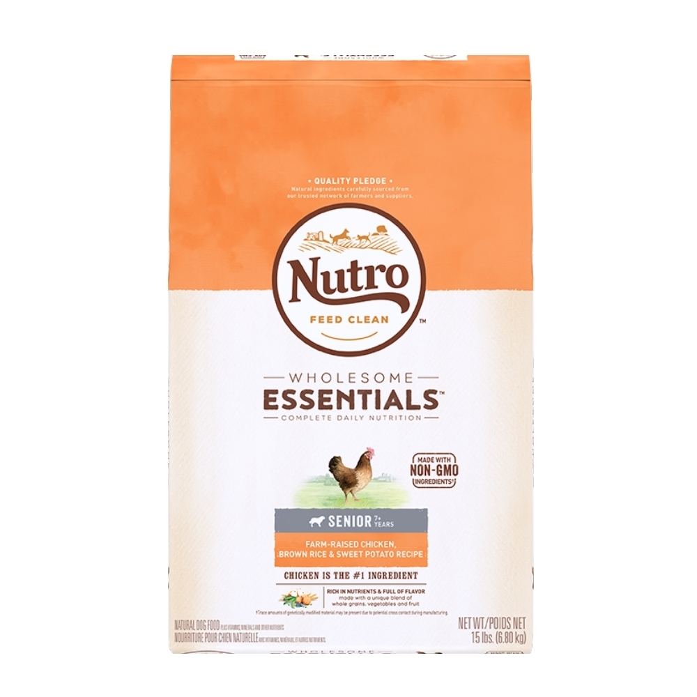 美國Nutro美士-全護營養高齡犬配方(農場鮮雞+糙米、地瓜) 13lbs/5.90kg (NC70620)