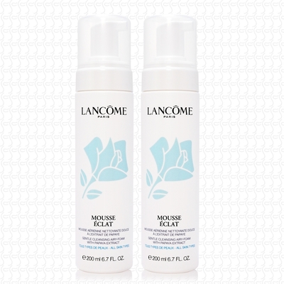 LANCOME蘭蔻 晶透潔顏泡沫200ml*2