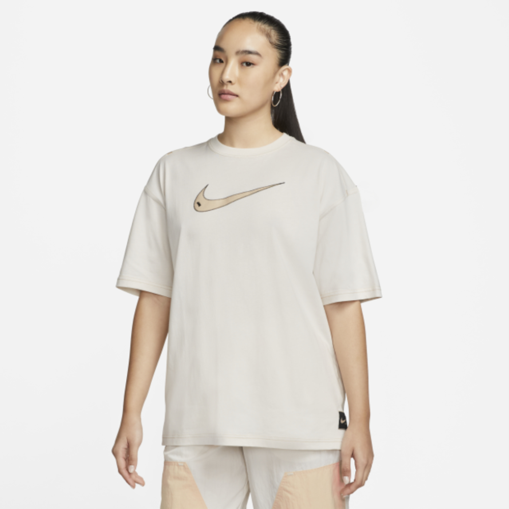 Nike Sportswear Swoosh 女短袖上衣-白-DM6212030