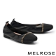 平底鞋 MELROSE 時髦撞色鏈條牛皮娃娃平底鞋－黑 product thumbnail 1