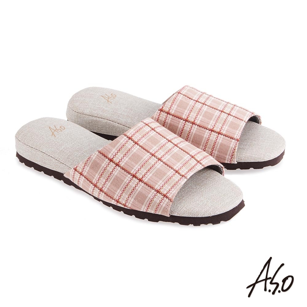 A.S.O 竹炭內裡紓壓抑菌系列居家鞋(升級版)-粉紅－3入組