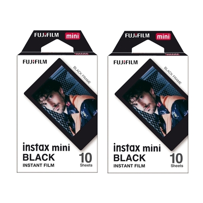 【FUJIFILM】富士instax mini 9 11 40 Link EVO 兩入組黑框底片 拍立得底片 黑邊底片 富士即可拍 相機底片