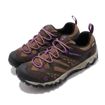 Merrell 戶外鞋 All Out Blaze Vent 女鞋 登山 越野 耐磨 黃金大底 GTX防潑水 棕 紫 ML32796