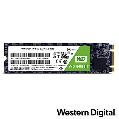 WD SSD 480GB M.2 2280 SATA 固態硬碟(綠標)