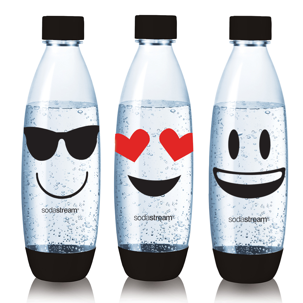 Sodastream 水滴型專用水瓶1L 3入(Emoji)