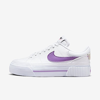 Nike Wmns Court Legacy Lift [DM7590-103] 女 休閒鞋 經典 復古 厚底 白紫
