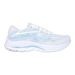 MIZUNO WAVE RIDER 27 SW 女慢跑鞋-4E-運動 訓練 寬楦 J1GD230676 淺灰白水藍