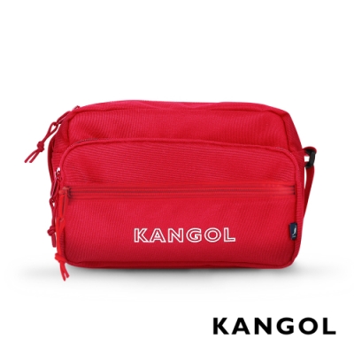 KANGOL LIBERTY系列 韓版潮流LOGO背帶橫式側背包-紅色 KG1192