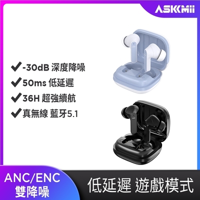 【ASKMii 艾司迷】GB-2 Pro ANC主動降噪真無線藍牙耳機