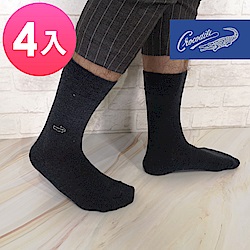 Crocodile鱷魚 純棉機能防臭襪 紳士彈力紗休閒襪(4雙)