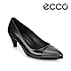 ECCO SHAPE 45 時尚尖頭拼色淺口高跟鞋 女-黑 product thumbnail 1