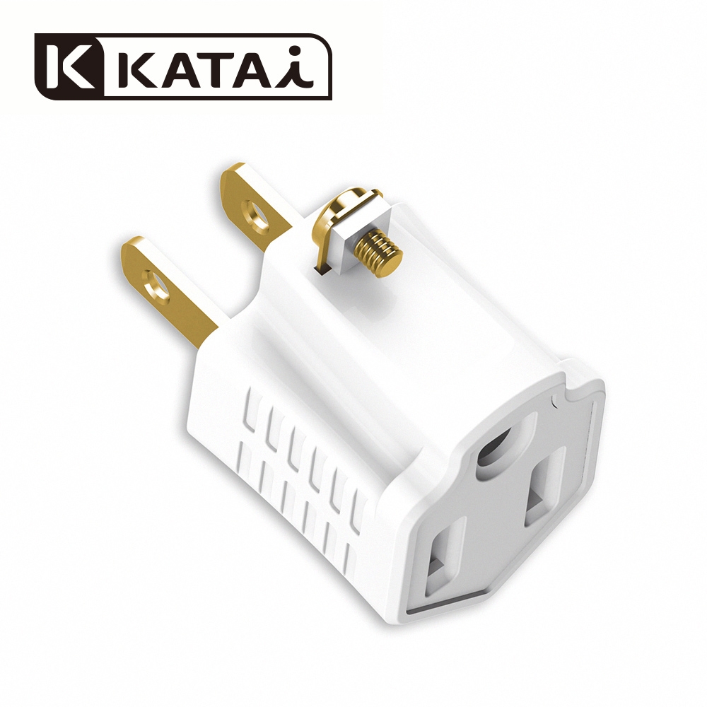 【Katai】3孔轉2孔MIT台灣製造電源轉接頭 / PAD-32W