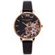 OLIVIA BURTON 黑色花香款皮革錶帶手錶(OB16CS01)-黑面/38mm product thumbnail 1