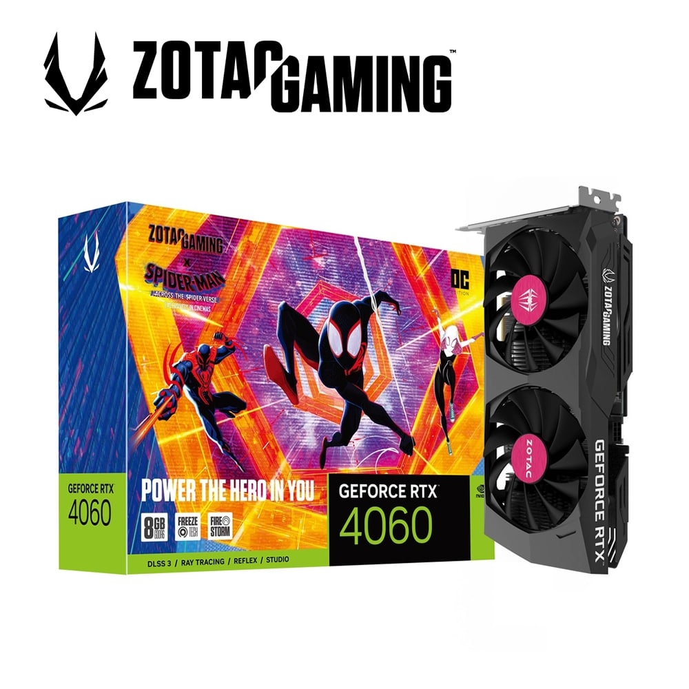 ZOTAC 索泰GAMING GeForce RTX 4060 8GB OC SPIDERMAN 顯示卡(ZT 