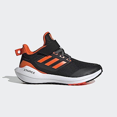 Adidas EQ21 Run 2.0 EL K [GZ2307] 中童 慢跑鞋 運動 休閒 緩震 魔鬼氈 包覆 黑 橘