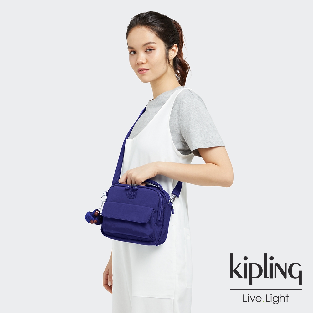 Kipling 氣質琉璃藍兩用側背後背包-CANDY