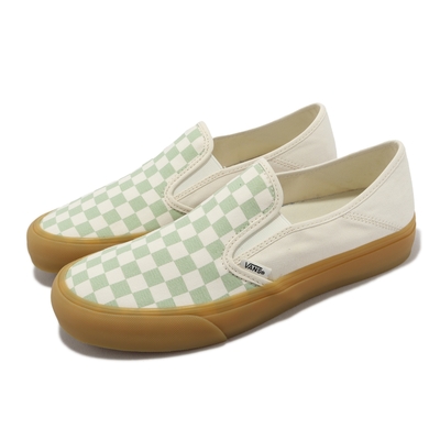 Vans 懶人鞋 Slip-On SF 男鞋 女鞋 綠 米白 棋盤格 膠底 休閒鞋 VN0A5HYQQ4J