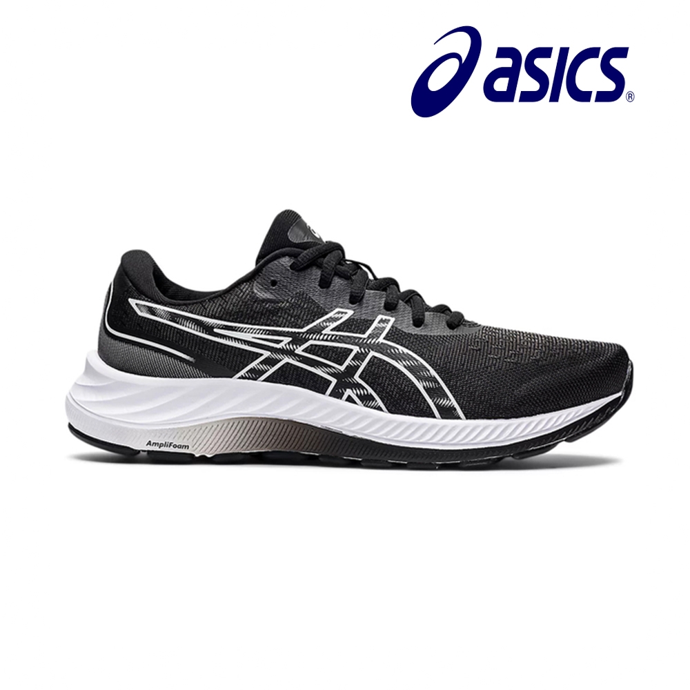 【asics 亞瑟士】GEL-EXCITE 9D 女慢跑鞋 黑 寬楦 亞瑟膠科技 柔軟(1012B183-002)