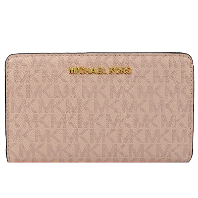 MICHAEL KORS JET SET對開PVC中夾(粉)