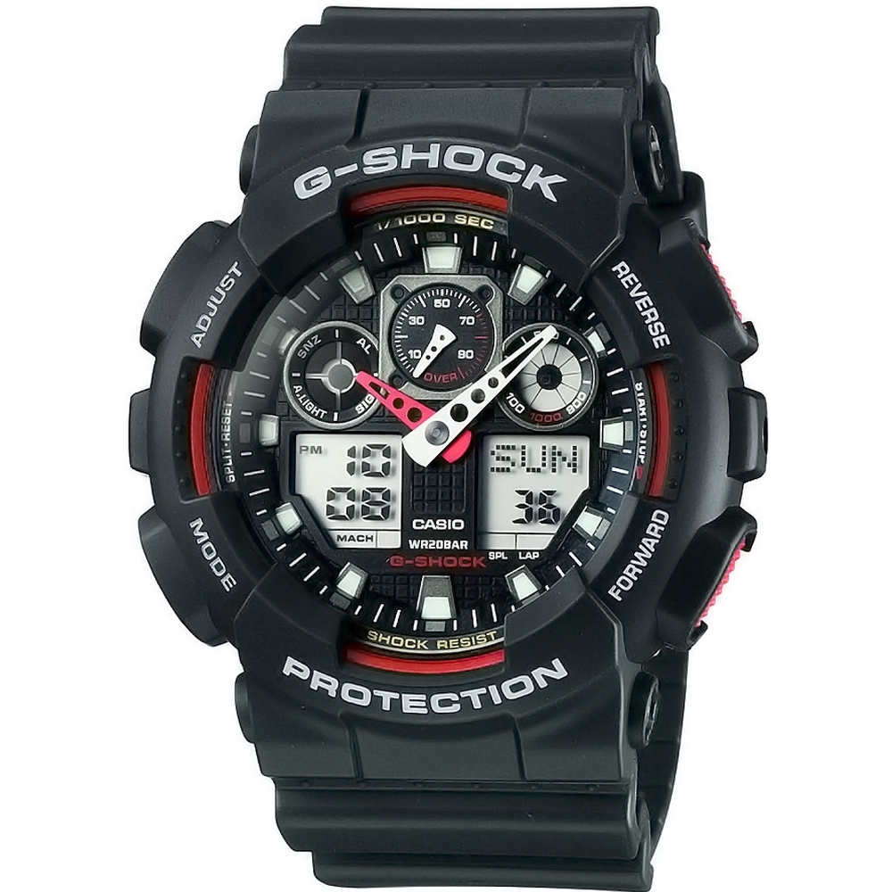 CASIO卡西歐 粗獷個性風格G-SHOCK系列(GA-100-1A4)