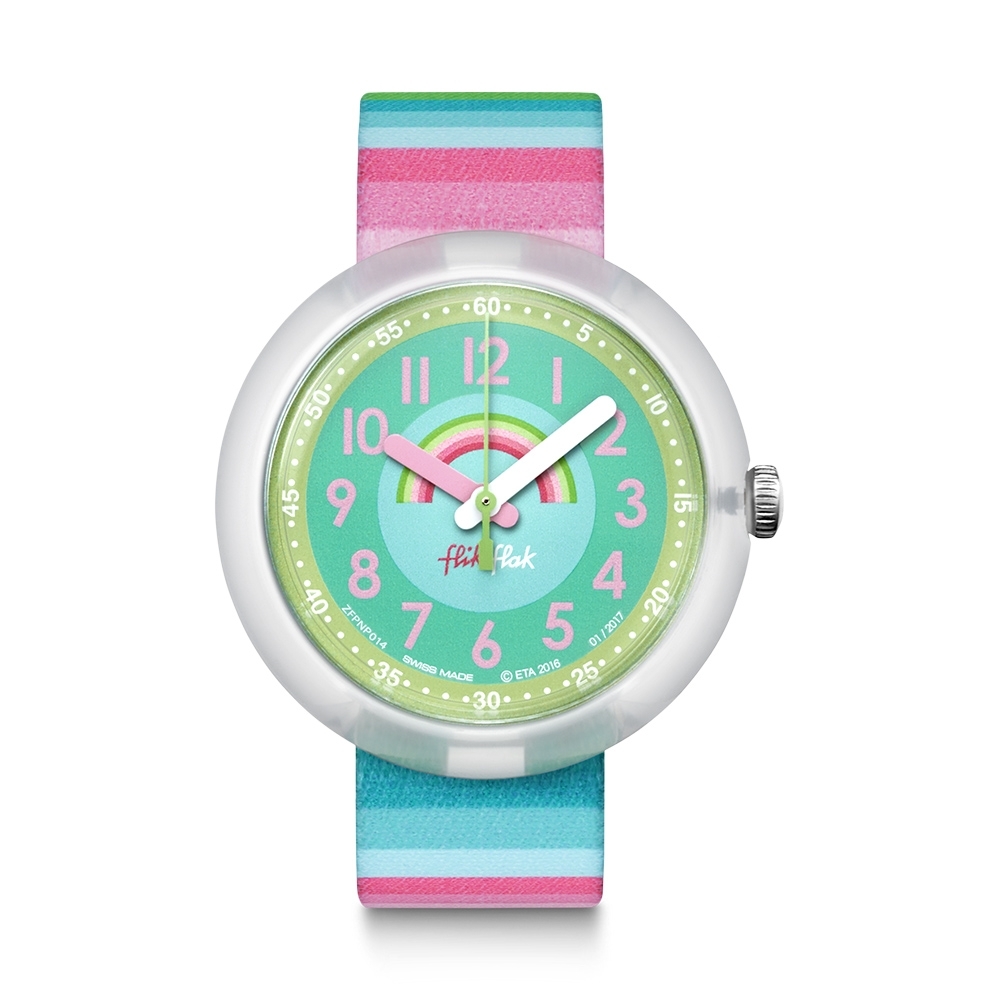 FlikFlak 兒童手錶 撞色條紋 夢境 STRIPY DREAMS (31.85mm) 編織錶帶