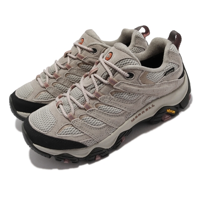 Merrell 戶外鞋 Moab 3 GTX 防水 真皮 運動 女鞋 登山 越野 避震 支撐 耐磨 黃金大底 卡其 黑 ML036326