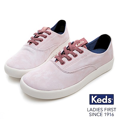 Keds STUDIO 輕量彈力手染風休閒鞋-淺粉