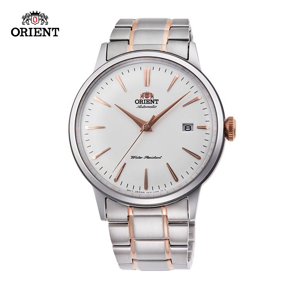 ORIENT 東方錶 DATEⅡ系列 機械錶 鋼帶款 玫瑰金色 RA-AC0004S