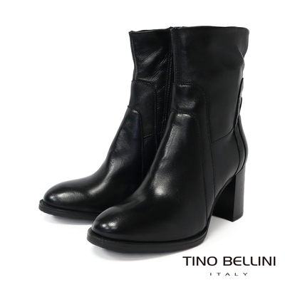 Tino Bellini 波士尼亞進口高跟中筒靴FWUV007-1(黑色)