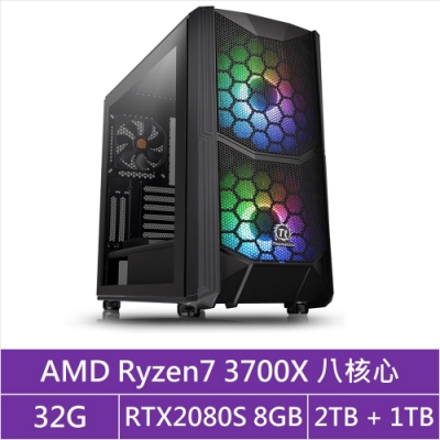 (無卡分期12期)技嘉X570平台[藍焰狼神]R7八核RTX2080S獨顯電玩機