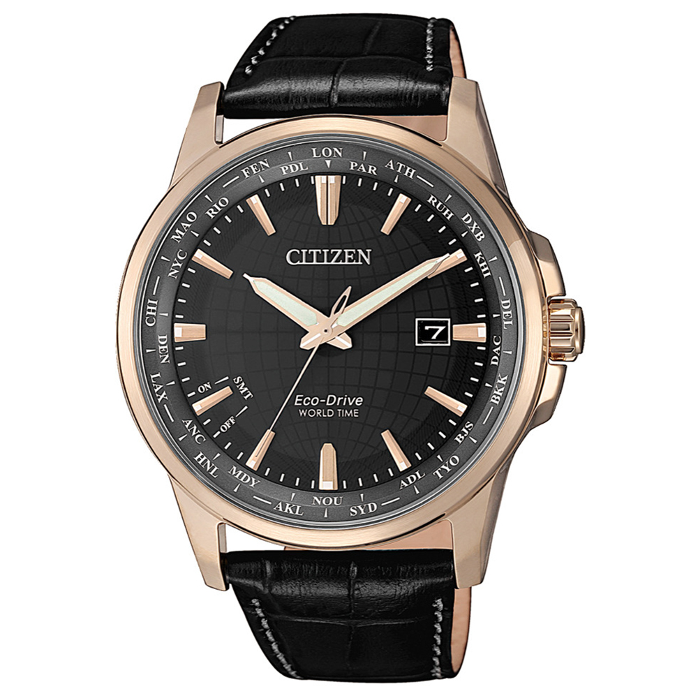 CITIZEN 星辰GENT限量地球防磁小牛皮帯腕錶41mm(BX1008-12E)