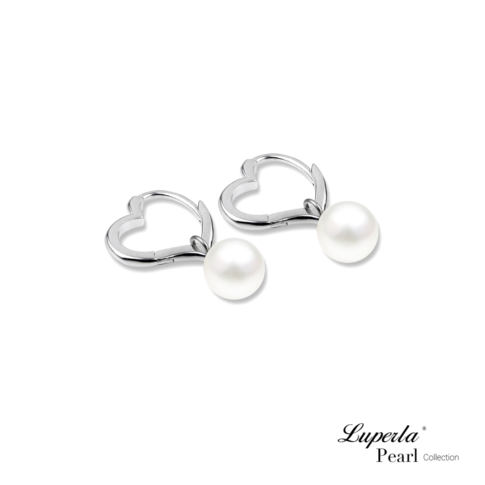 大東山珠寶 日本海水珍珠耳環 925純銀 6-7mm 情深系列 許願心型