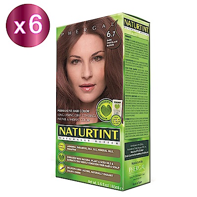 NATURTINT 赫本染髮劑 6.7淺巧克力棕x6 (155ml/盒)