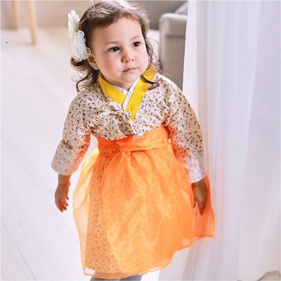 Baby童衣 女童傳統韓服 女寶寶造型韓服 長袖洋裝 連身裙 82039