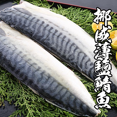 (團購組) 海鮮王 挪威薄鹽鯖魚 10片組( 140-160g±10%/片 )