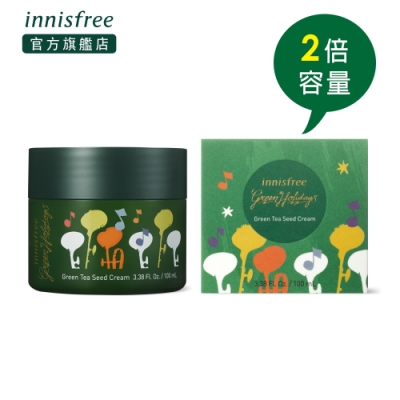 innisfree 2019 綠色聖誕 綠茶籽保濕霜 100ml (2倍容量)