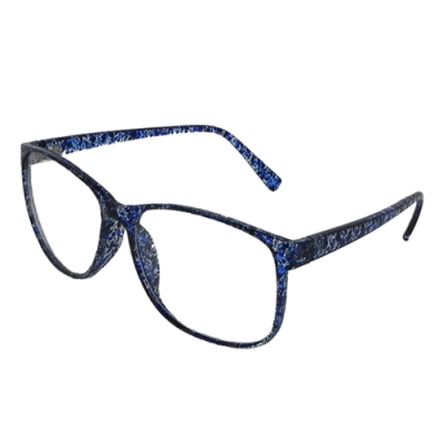【Docomo】平光抗UV太陽眼鏡 輕量時尚設計款 繽紛藍色鏡框 抗UV400