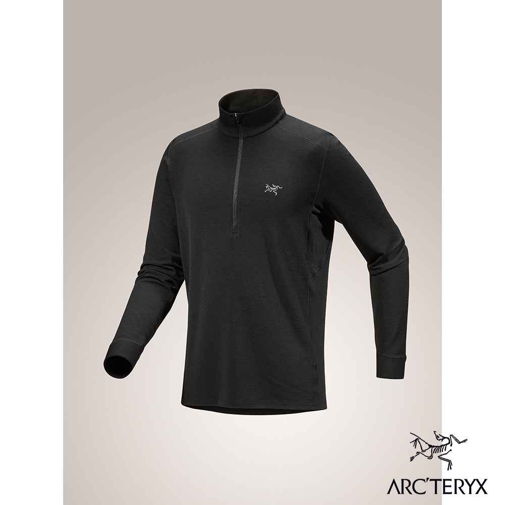 Arcteryx 始祖鳥 男 Rho 羊毛長袖套頭衫 黑