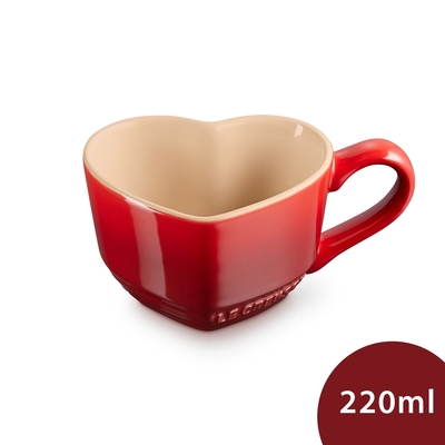 Le Creuset 甜心系列 愛心馬克杯 220ml 櫻桃紅