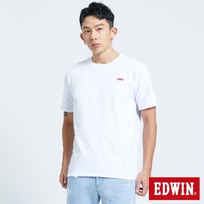 EDWIN 第八代 基本LOGO 短袖T恤-男-白色