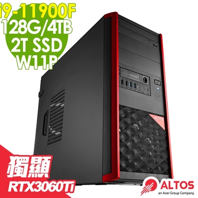 Acer Altos P10F7 水冷工作站 (i9-11900F/128G/2TSSD+4TB/RTX3060Ti 8G/500W/W11P)