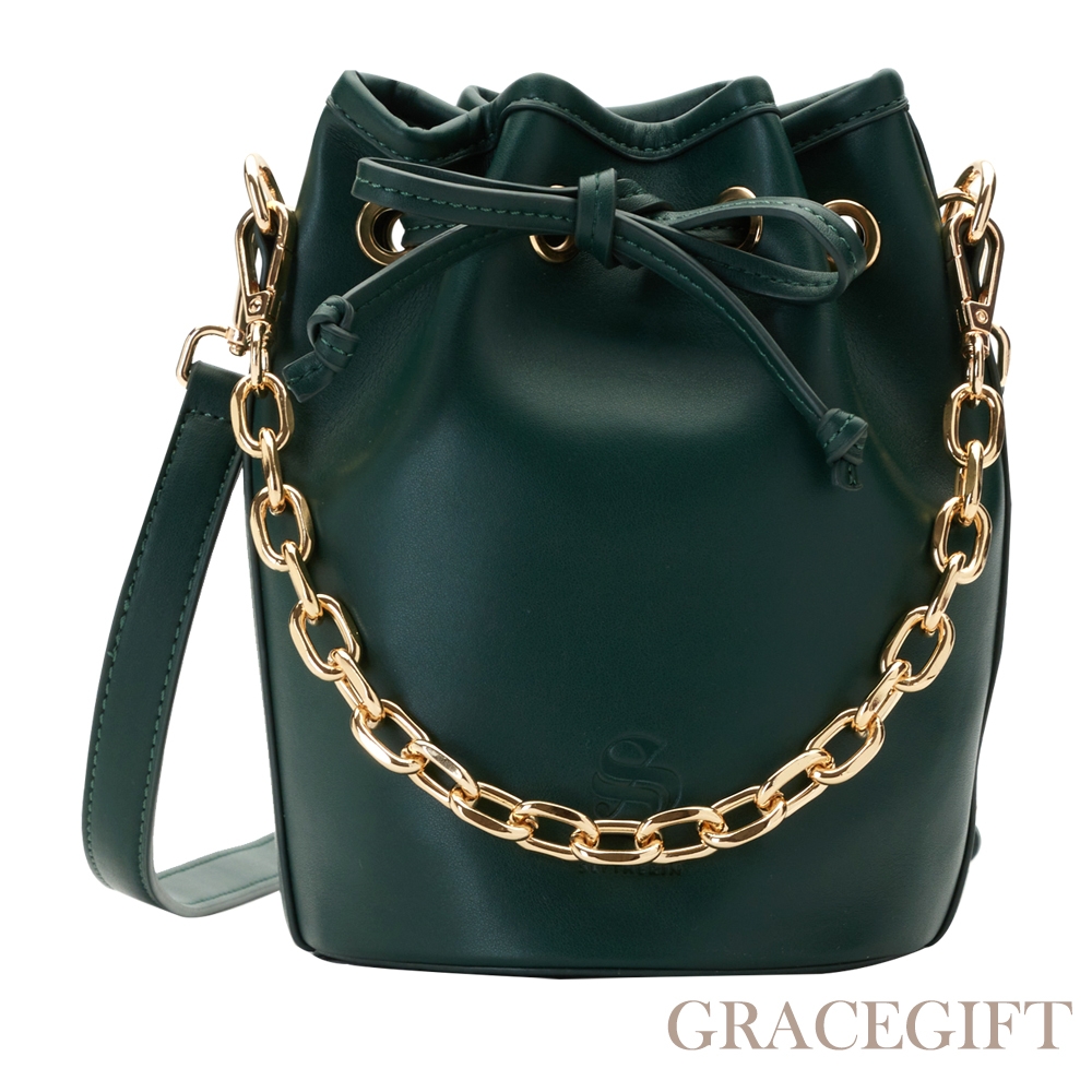 【Grace Gift】哈利波特史萊哲林學院水桶包 綠